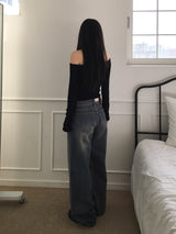 Daily Low Wide Denim Pants (2 colors)