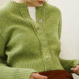 ALPACA SLIM CARDIGAN - MINT GREEN