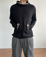 Gets High-neck Waffle Hoodie