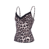 LEOPARD LACE SLEEVELESS_Brown