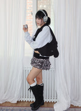  Bunny Ribbon Hobo Bag _ black