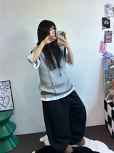 SNOW WING BALLOON GLEECE LONG PANTS 🤍🖤🧸3COLOR