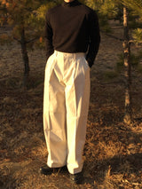 Napping Nerd Two-Tuck Wide Pants