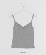 Highla Punching Basic V-Neck Shirring Sleeveless