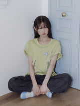 ナイロンスタッドピンタックパンツ (ダークグレー)
