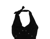 Haon Eyelet Shirring Halter Sleeveless