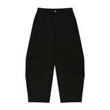 Structured Curved Chino Pants - Black