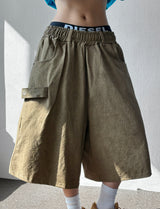 Hotstern Sun Embroidered Cotton Bermuda Shorts 3color