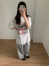 サーファークルーネックTシャツ (2color)