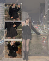 【MADE】Pleated Wool Mini Skirt