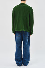 Leaves Knitted Zip Up (3color)