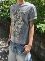From Me Lettering Crop Short-Sleeved T-Shirt 4C