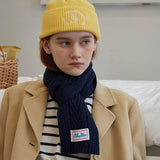 アローニットミニマフラー (Navy)