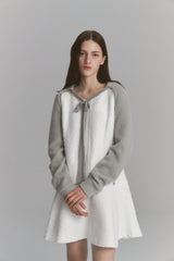 Fur Ribbon Bolero Gray