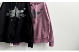 Suffle Star Vintage Two-Way Hooded Zip-Up