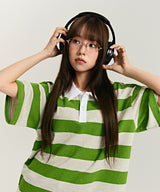 939スモールロゴポロTシャツ(GREEN/OATMEAL)