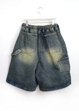 Dirty Wash Bermuda Denim pants