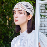 ハートチェーンクロシェショートビーニー / Ivory