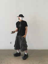 Circle Feed Cropped Short Sleeve Tee 2C
