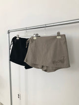 Embroidered wrap skorts