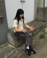 Ribbon shirring t-shirt