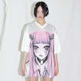 Satin Hell Girl Top - WHITE