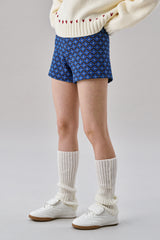 Jacquard Short Pants [Blue]