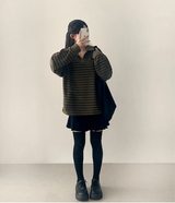 Momo Dangala Loose Fit Collar Sweatshirt