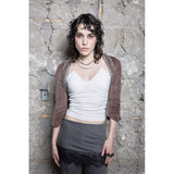 LACE TRIM HAIRY BOLERO