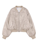 QUILTING REVERSIBLE EMBO JUMPER (IVORY)_F24ZA956