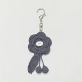 Crochet key ring_grey