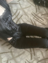 Pani Low-Rise Black Bootcut Pants