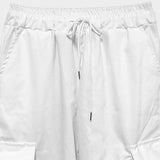 strap elastic pants_white