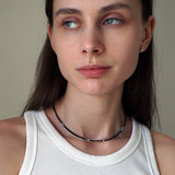 GLITTER NECKLACE BLACK