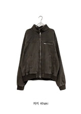 [unisex] Leare Two-Button Washing High-Neck Zip-Up Jacket
