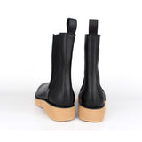 DAVID STONE HIGH-SOLE CHELSEA BOOTS (CAMEL)