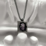 frame stone II necklace_IOLITE