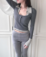 ben over low ribbed bootcut knit pt