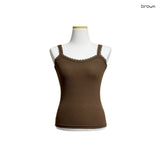 (3color) Delicate Lace Inner Sleeveless Top