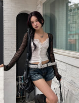 Liv Unbalance Lace Wrap Crop Sleeveless