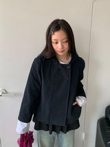 ハンディキュフードダブルショートジャケット