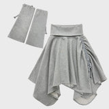 (SET) WARMER SKIRT & MILD LEG WARMER _GREY