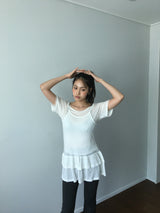 Silk Layer Frill sleeveless (2color)
