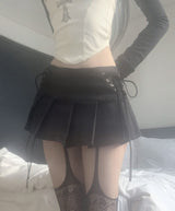 janenne low-waist corset skirt (black)