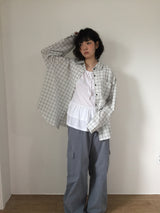 Muslin check summer shirt (2color)