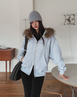 Rico Brushed Fur Two Way Hood Zip-Up