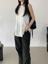 Romits Sleeveless Blouse Tie Set