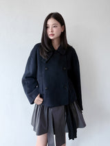  DOUBLE BUTTON WOOL COAT