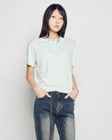 26SS WOMAN ベーシック半袖カラーニット