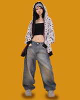 angel washing denim pants
